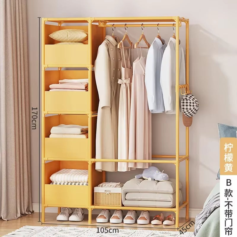 Wardrobe Clothes Hanger Storage Locker Open Closets Dressing Rooms Cabinets Folding Bed Wardrobes Assembly Closet for Clothes