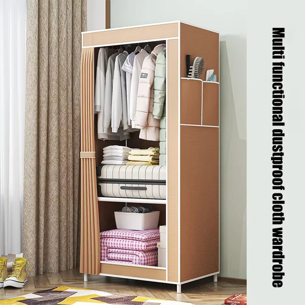 Dustproof Wardrobe Simple Storage Cabinet Household Bedroom Multi Layer Storage save Space Armoire Dampproof Cloth Wardrobe