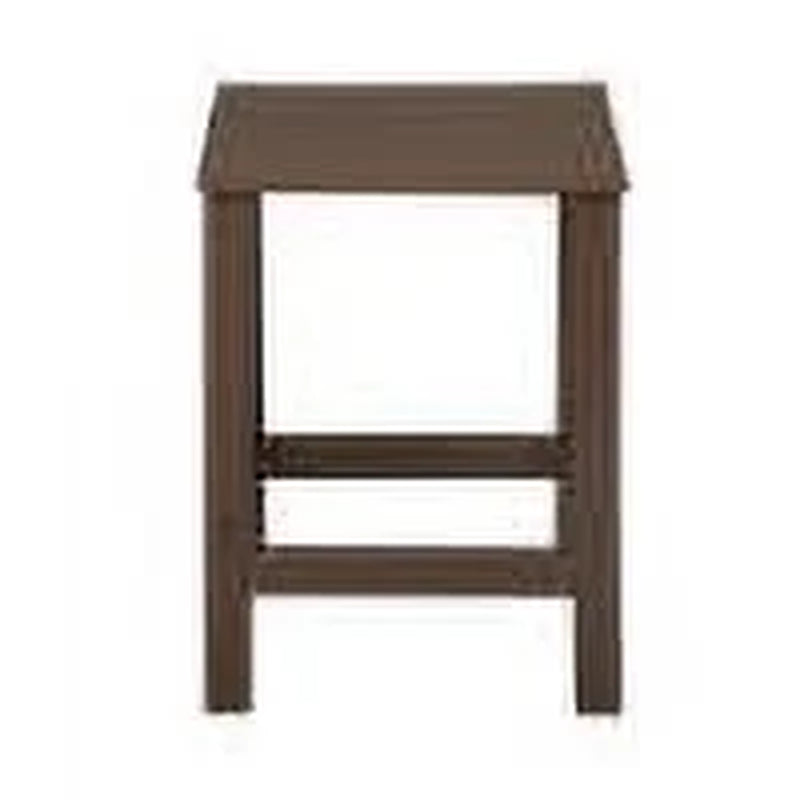 Garden Square Plastic Adirondack Outdoor Side Table, Dark Brown