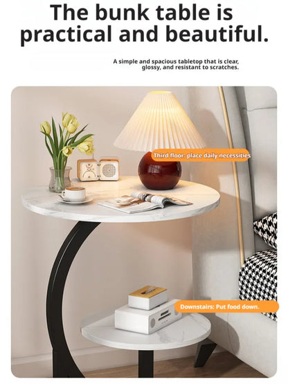 Household Mini Coffee Table Sofa Side Table Bedside Storage Shelf Balcony Coffee Table Shelves