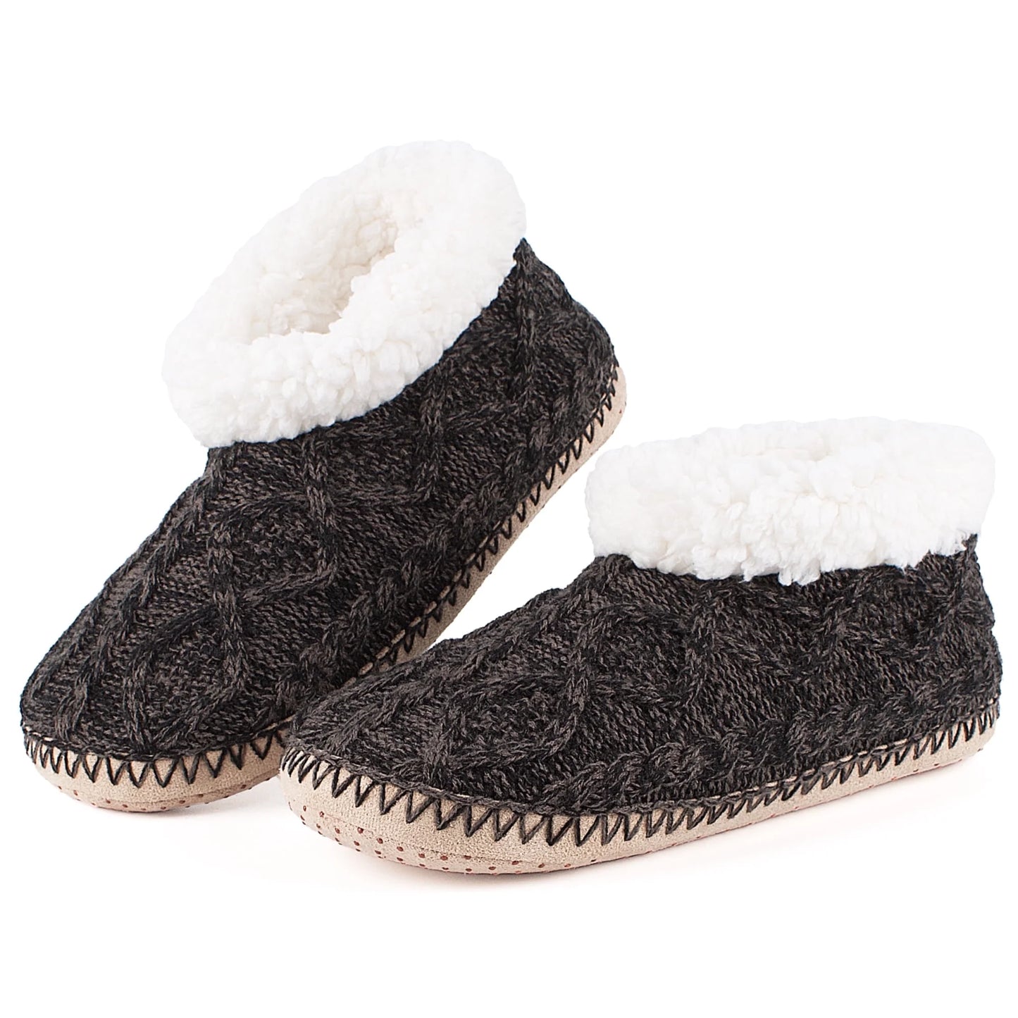 Fuzzy House Slippers for Women Indoor, Warm Fluffy Slip-On Shoes Non Slip, Winter Warm Bedroom Moccasin Loafers, Cozy Gifts Unique