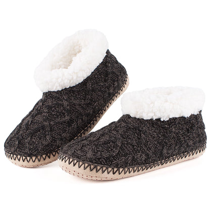 Fuzzy House Slippers for Women Indoor, Warm Fluffy Slip-On Shoes Non Slip, Winter Warm Bedroom Moccasin Loafers, Cozy Gifts Unique