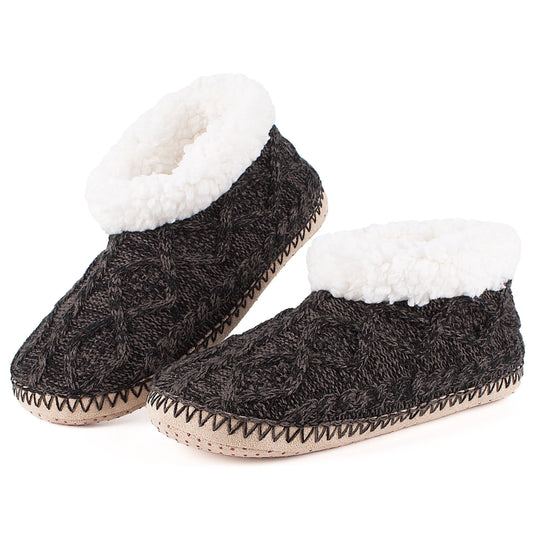 Fuzzy House Slippers for Women Indoor, Warm Fluffy Slip-On Shoes Non Slip, Winter Warm Bedroom Moccasin Loafers, Cozy Gifts Unique