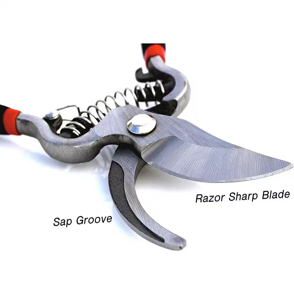 8 In. Indestructible All Steel Pruning Shears Scissors Clippers
