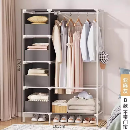 Wardrobe Clothes Hanger Storage Locker Open Closets Dressing Rooms Cabinets Folding Bed Wardrobes Assembly Closet for Clothes