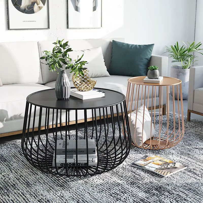 Cat Cage Coffee Table Wind Iron Art Creative Simple Sofa Coffee Table Metal Living Room Office Bedroom Coffee Table Side Table