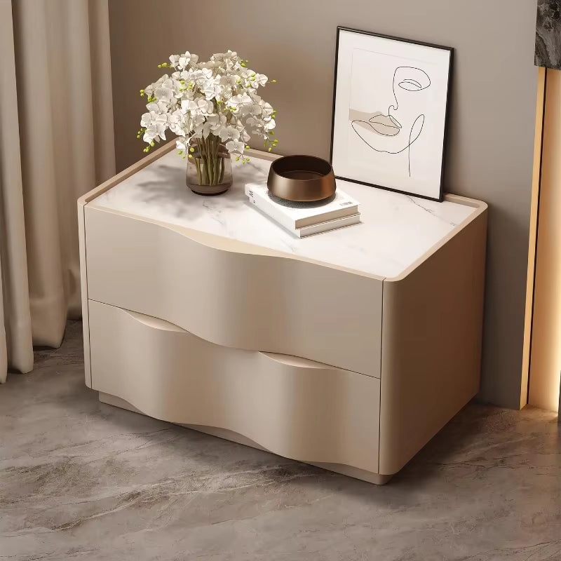 Bedroom Furniture Luxury Cream Style Bedside Tables Nightstands Night Table Side Table Storage Locker Nightstand Home Furniture
