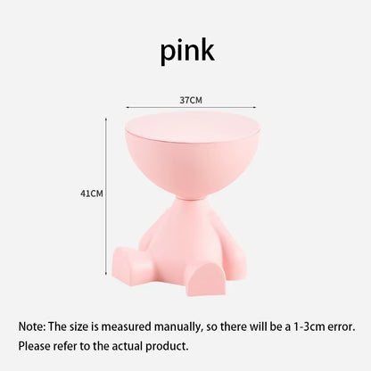Customized Cartoon Sofa Side Table Creative Flat Head Coffee Table Small Home Plastic Coffee Table Furniture Side Table