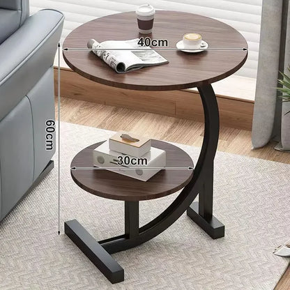 Household Mini Coffee Table Sofa Side Table Bedside Storage Shelf Balcony Coffee Table Shelves