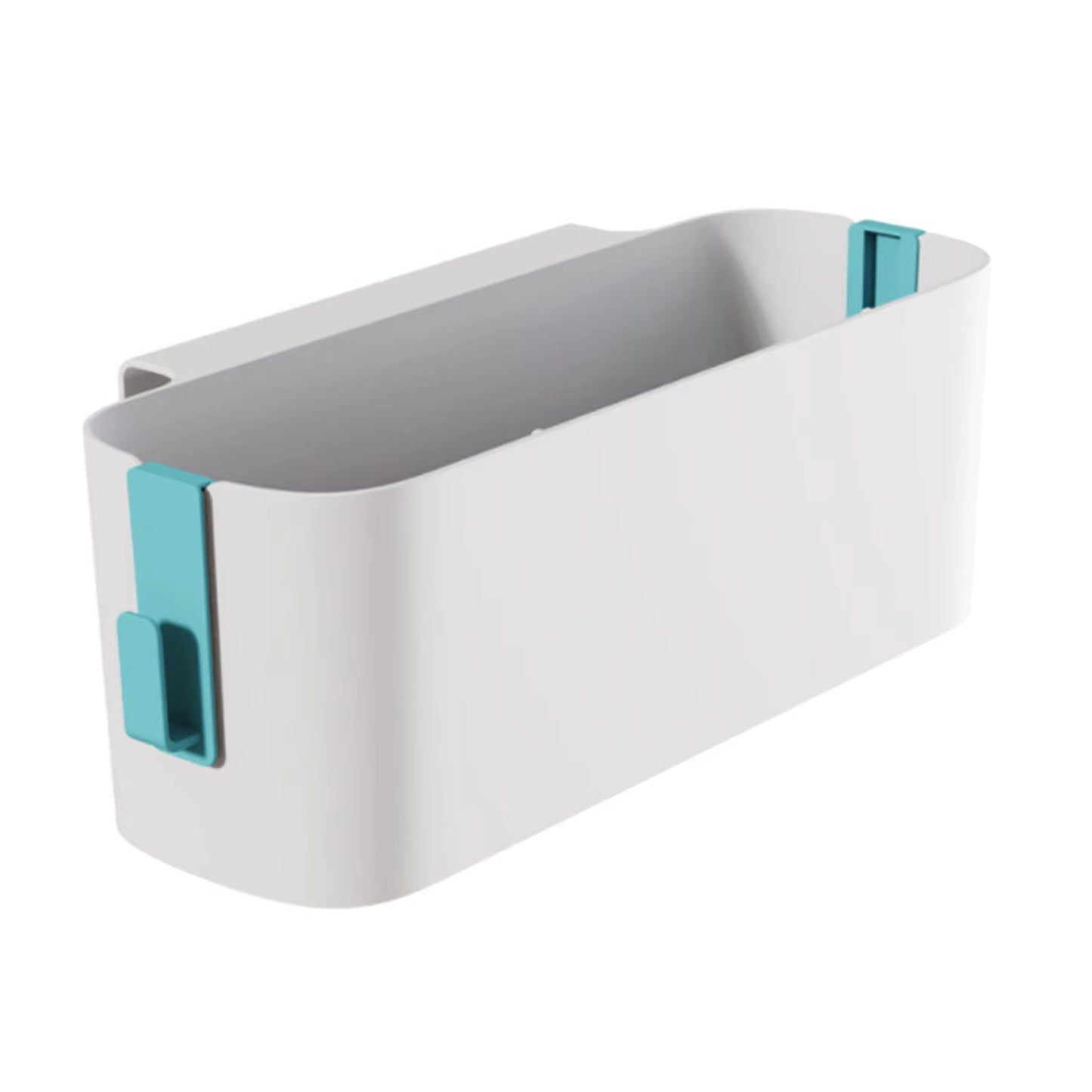 Bedside Storage Caddy Magazine Holder with Double Hook Bed Hanging Bag Organizer Box for Phone Crib Bed Rail Headboards Book