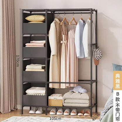 Wardrobe Clothes Hanger Storage Locker Open Closets Dressing Rooms Cabinets Folding Bed Wardrobes Assembly Closet for Clothes