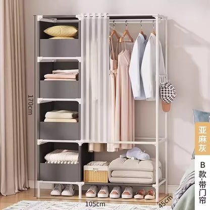 Wardrobe Clothes Hanger Storage Locker Open Closets Dressing Rooms Cabinets Folding Bed Wardrobes Assembly Closet for Clothes