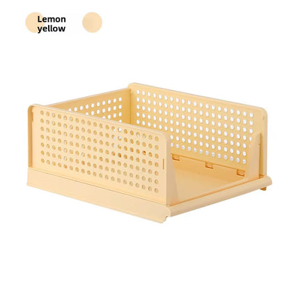 1-2Pieces Stackable Wardrobe Storage Baskets Multifunctional Foldable Wardrobe Storage Rack Suitable for Bathroom Kitchen Laundr