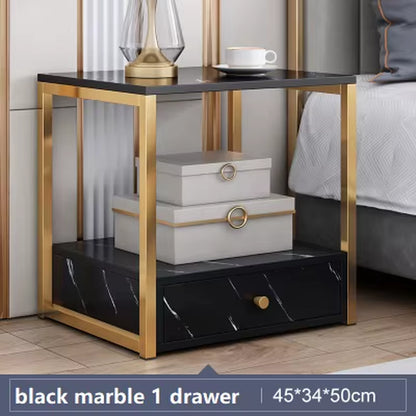 Nightstands Bedroom Wooden Nordic Furniture Metal Frame Marble Design Bedside Tables for the Bedroom
