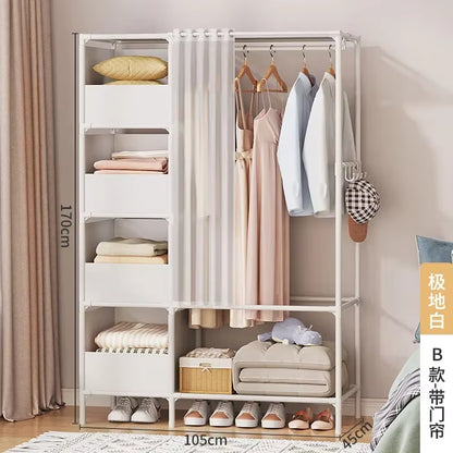 Wardrobe Clothes Hanger Storage Locker Open Closets Dressing Rooms Cabinets Folding Bed Wardrobes Assembly Closet for Clothes