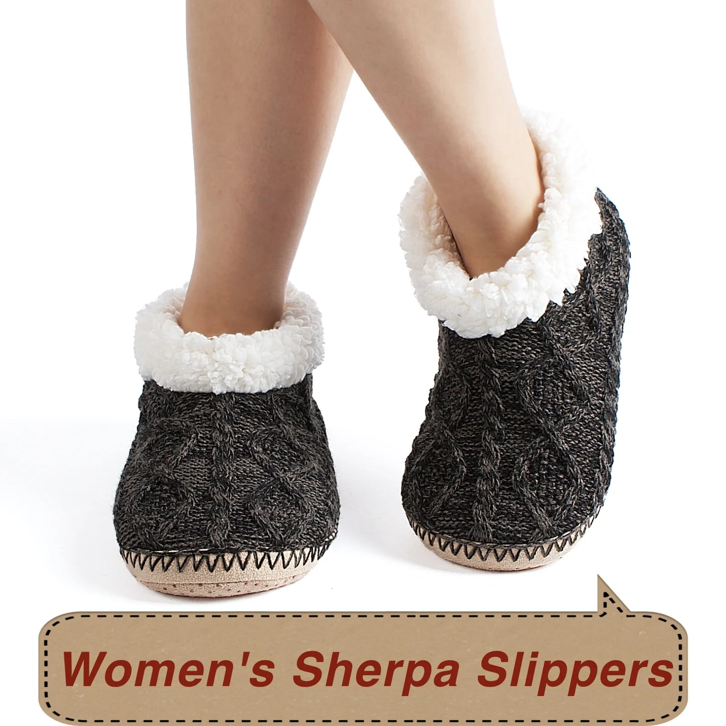 Fuzzy House Slippers for Women Indoor, Warm Fluffy Slip-On Shoes Non Slip, Winter Warm Bedroom Moccasin Loafers, Cozy Gifts Unique