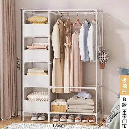 Wardrobe Clothes Hanger Storage Locker Open Closets Dressing Rooms Cabinets Folding Bed Wardrobes Assembly Closet for Clothes