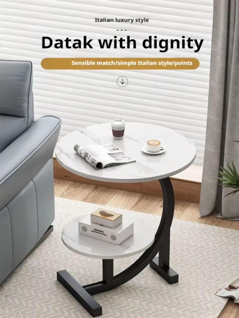Household Mini Coffee Table Sofa Side Table Bedside Storage Shelf Balcony Coffee Table Shelves