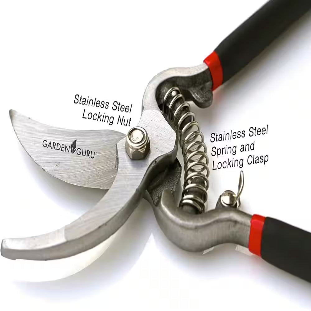 8 In. Indestructible All Steel Pruning Shears Scissors Clippers