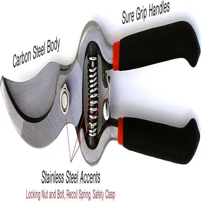 8 In. Indestructible All Steel Pruning Shears Scissors Clippers