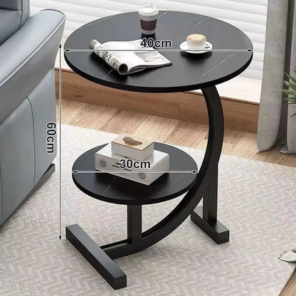 Household Mini Coffee Table Sofa Side Table Bedside Storage Shelf Balcony Coffee Table Shelves