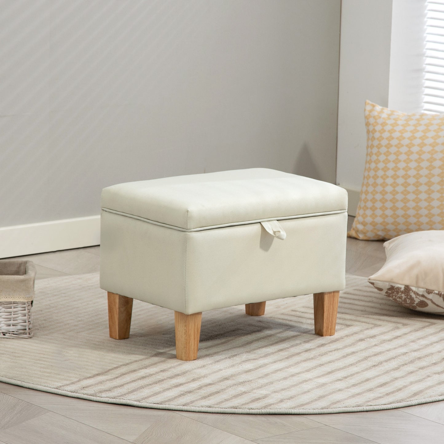 Linen Storage Ottoman for Storage Box, Bed End, Shoe Bench, Seating