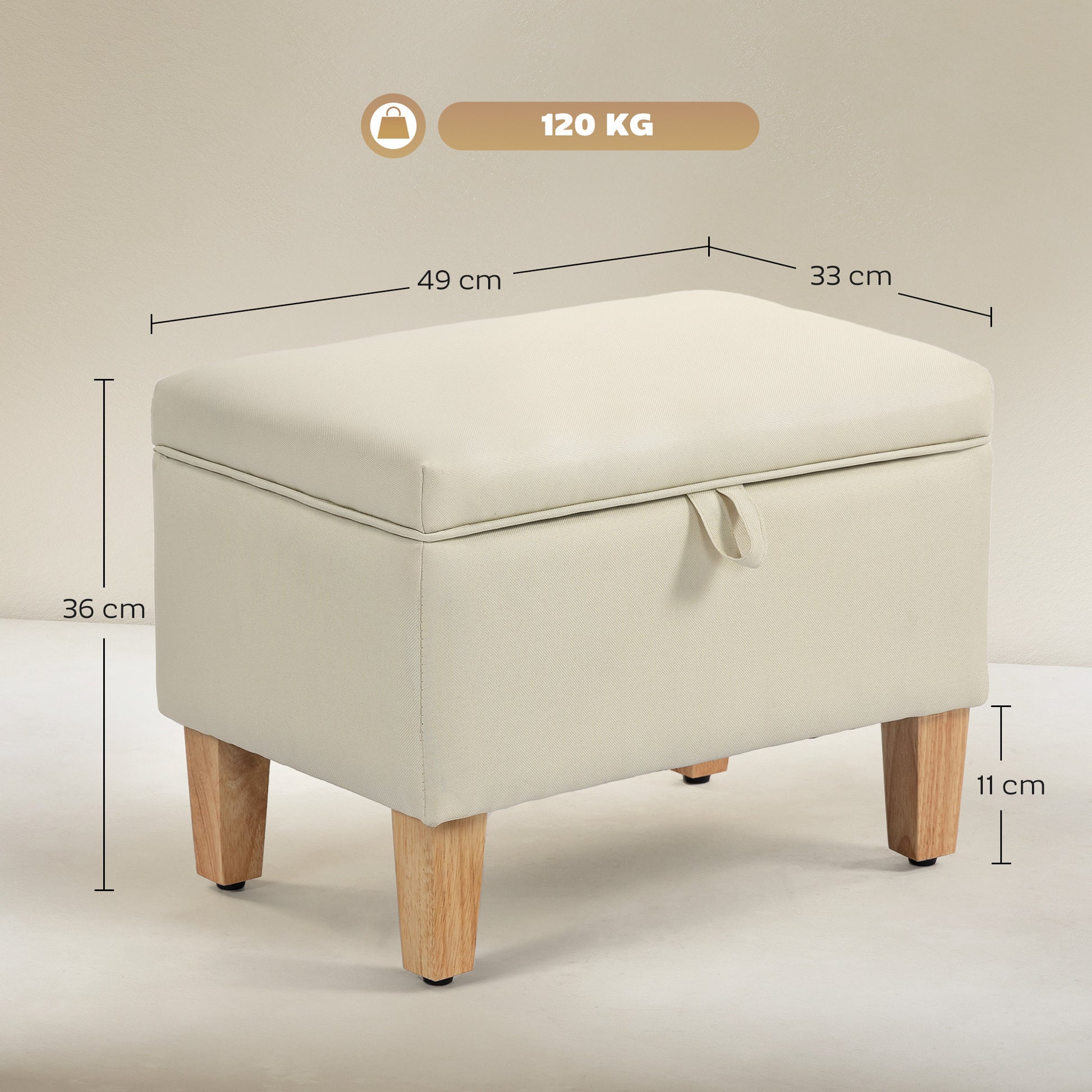 Linen Storage Ottoman for Storage Box, Bed End, Shoe Bench, Seating