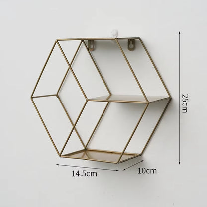 Wall Mounted Floating Shelves Decorative Shelves Circular Storage Rack Creative Plant Flower Pot Tray Nordic Home Decoration
