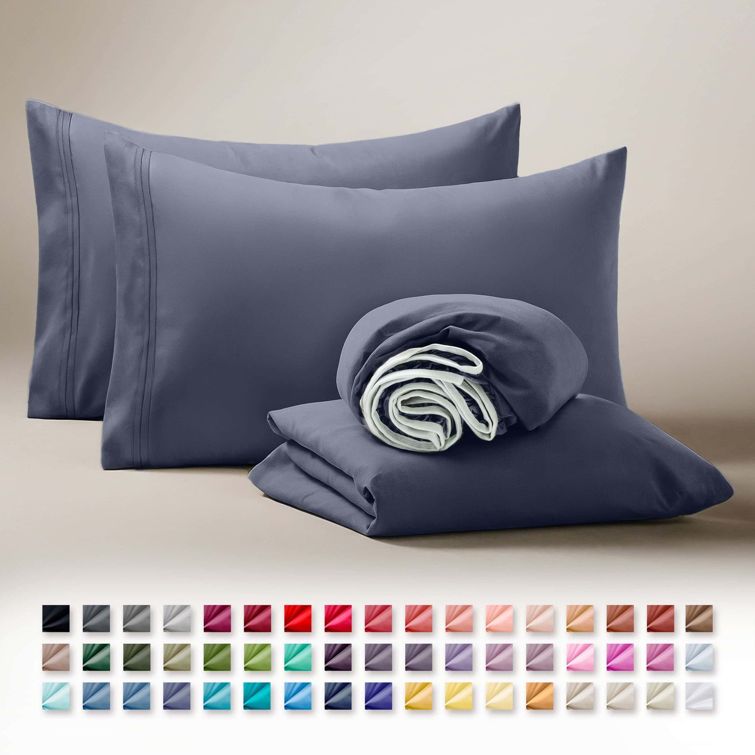 Rv/Short Queen Sheets Set, Bed Sheets for Campers Bedding, Hotel Luxury Soft Microfiber 4 Peice, Navy