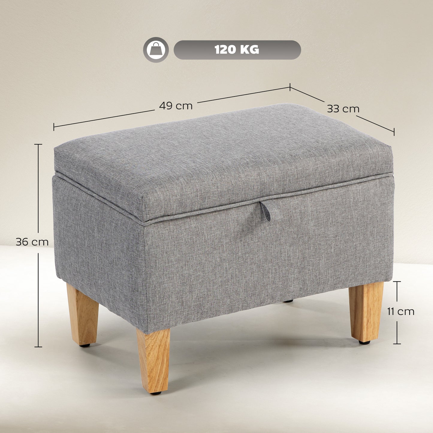 Linen Storage Ottoman for Storage Box, Bed End, Shoe Bench, Seating