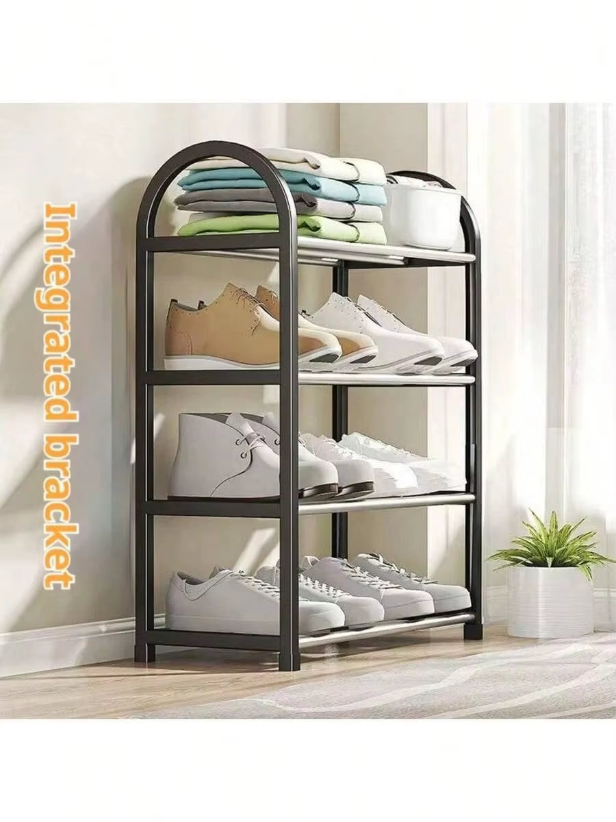 Adjustable Shoe Rack, 4-Tier Shoe Cabinet, Holds 16-20 Pairs of Shoes, Stable and Durable, Suitable for Entryways and Wardrobes,