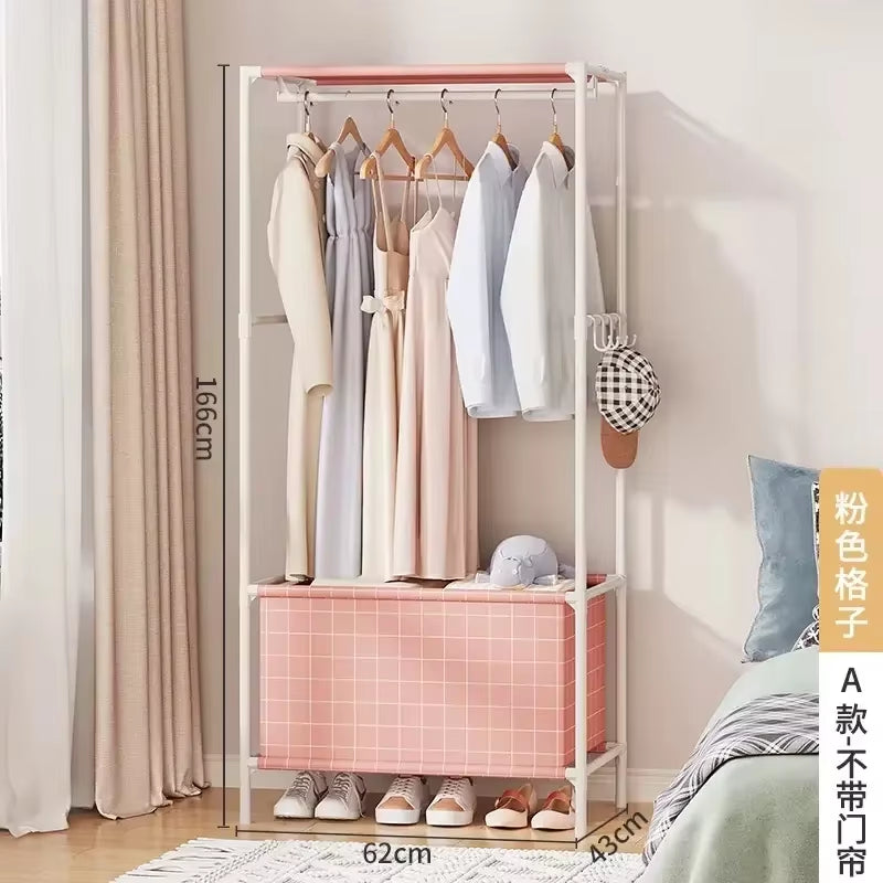 Wardrobe Clothes Hanger Storage Locker Open Closets Dressing Rooms Cabinets Folding Bed Wardrobes Assembly Closet for Clothes