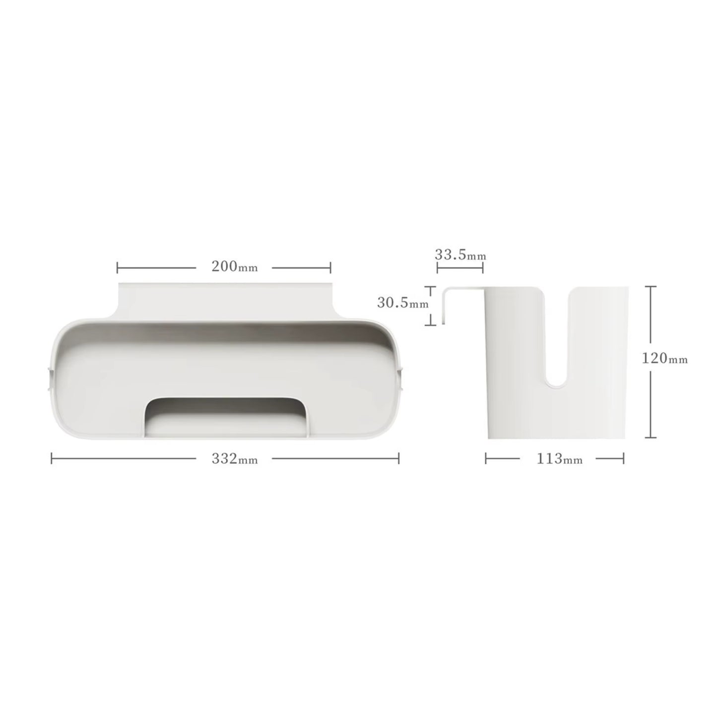 Bedside Storage Caddy Magazine Holder with Double Hook Bed Hanging Bag Organizer Box for Phone Crib Bed Rail Headboards Book