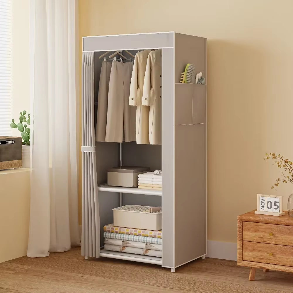 Dustproof Wardrobe Simple Storage Cabinet Household Bedroom Multi Layer Storage save Space Armoire Dampproof Cloth Wardrobe