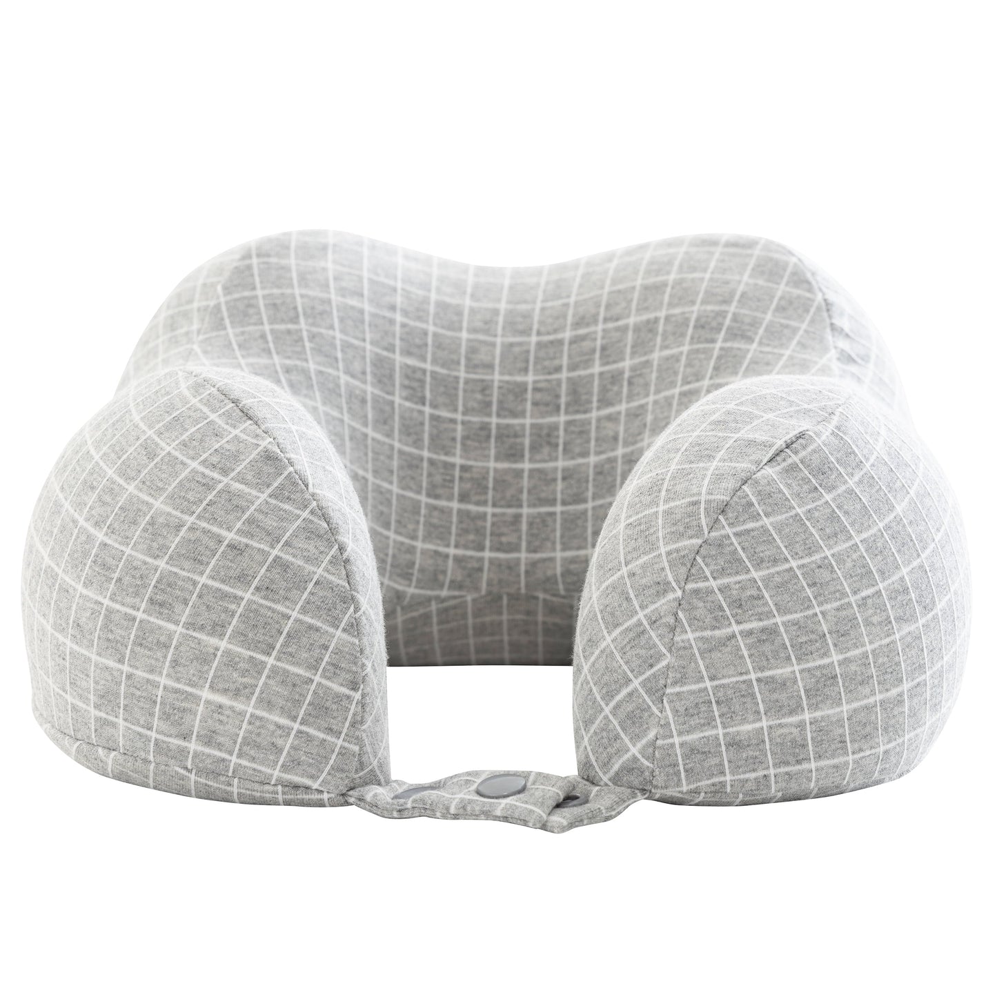 5-Inch 1-Lb Memory Foam Travel Pillow with Washable Cover (Gray)
