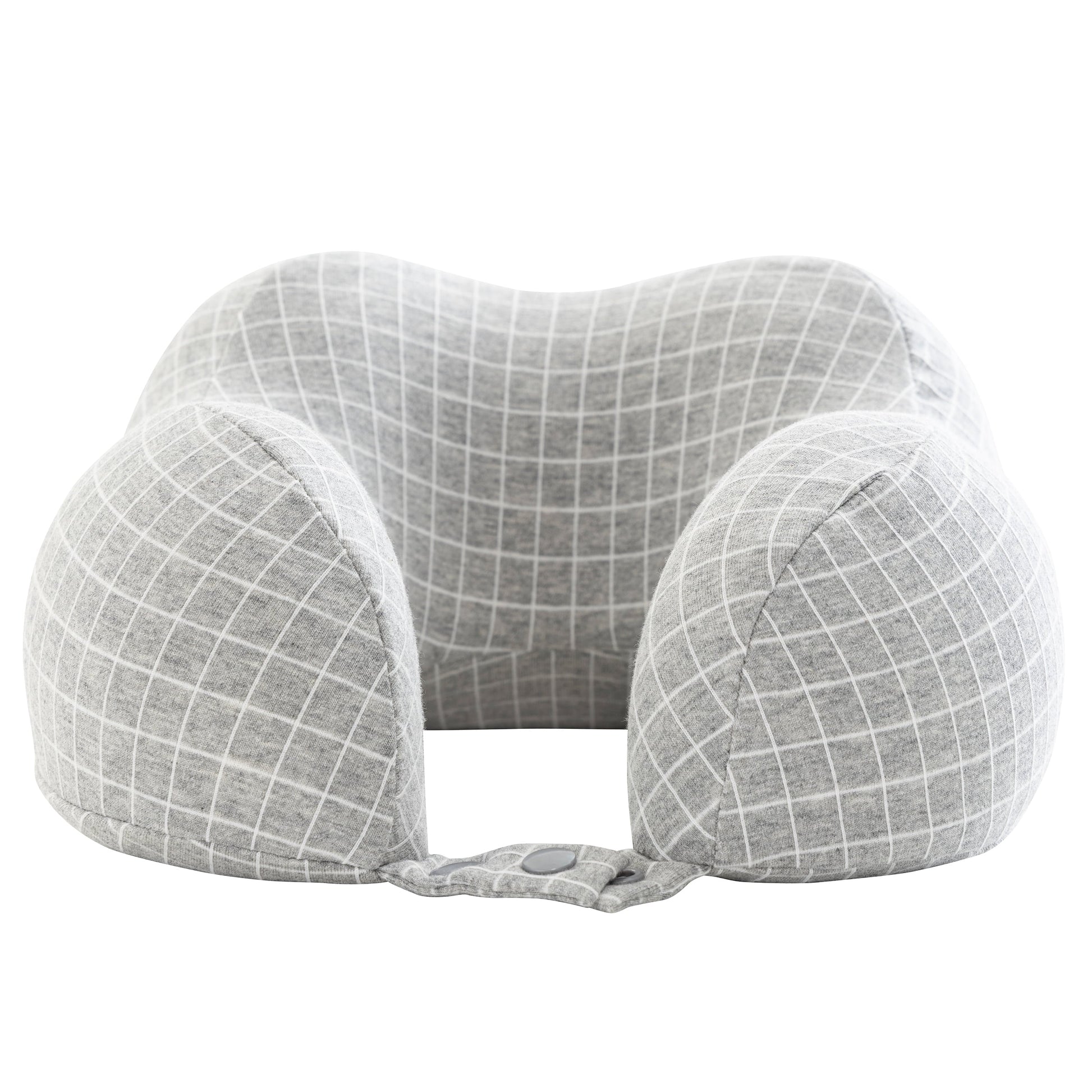 5-Inch 1-Lb Memory Foam Travel Pillow with Washable Cover (Gray)