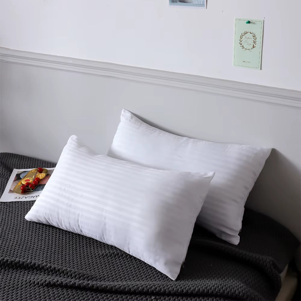 【】Polyester Bed Pillow Insert 2-Pack Replaceable Washable