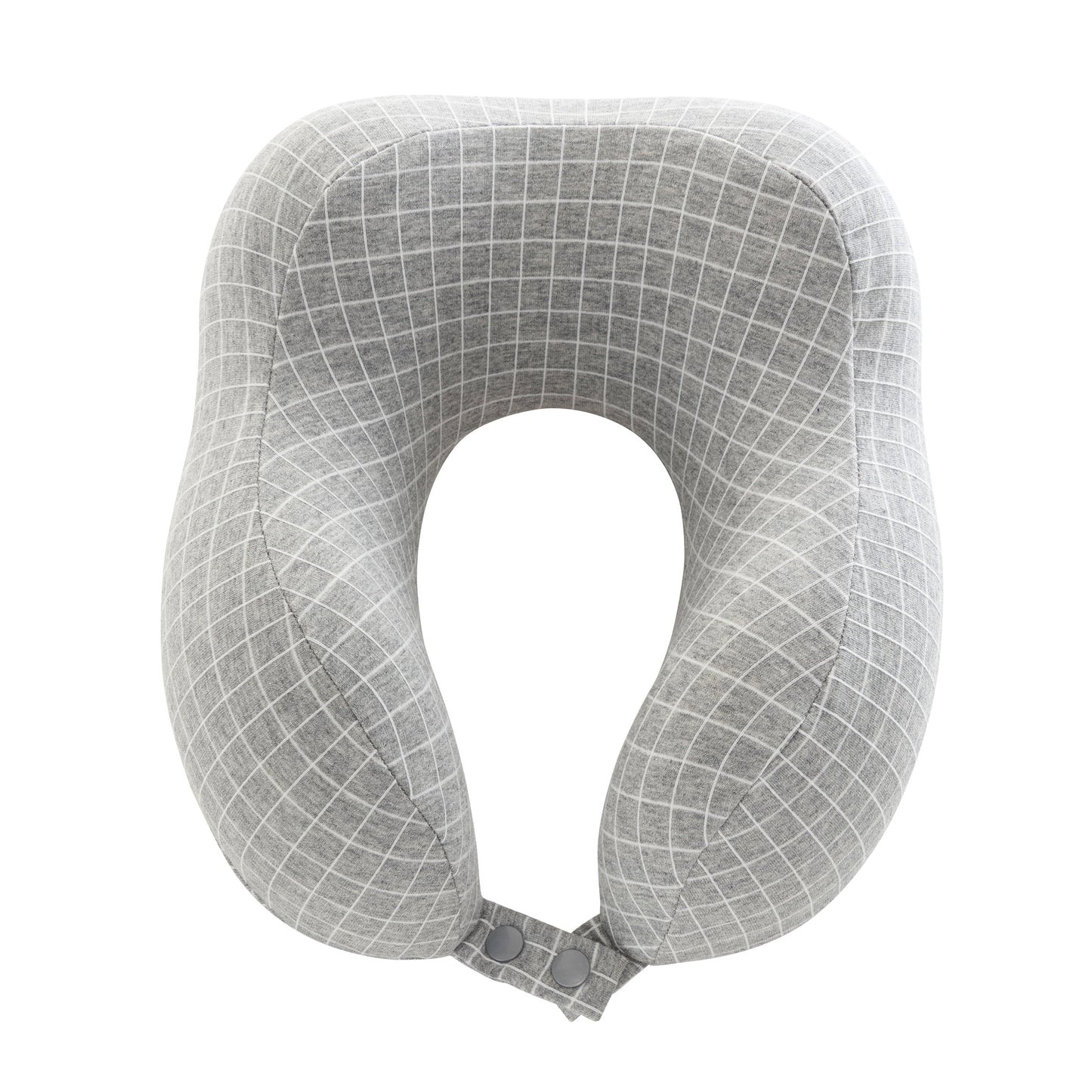 5-Inch 1-Lb Memory Foam Travel Pillow with Washable Cover (Gray)