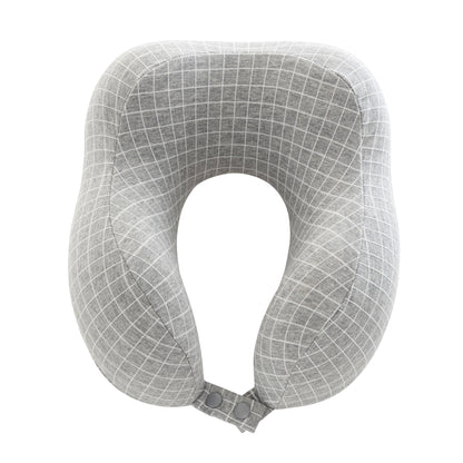 5-Inch 1-Lb Memory Foam Travel Pillow with Washable Cover (Gray)