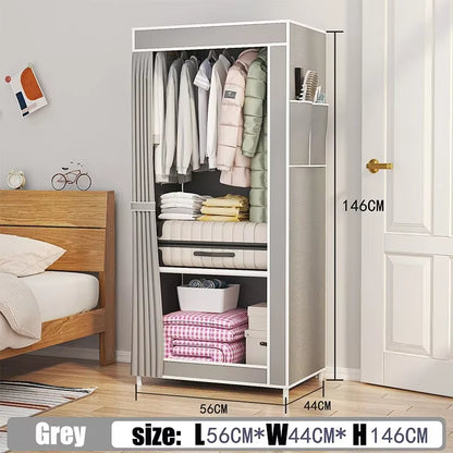 Dustproof Wardrobe Simple Storage Cabinet Household Bedroom Multi Layer Storage save Space Armoire Dampproof Cloth Wardrobe