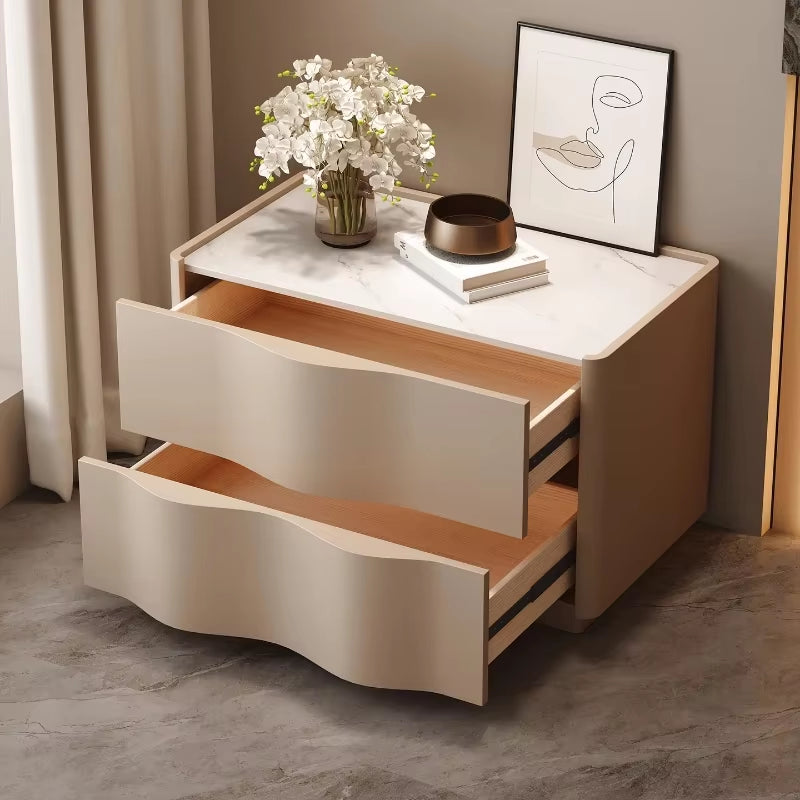 Bedroom Furniture Luxury Cream Style Bedside Tables Nightstands Night Table Side Table Storage Locker Nightstand Home Furniture