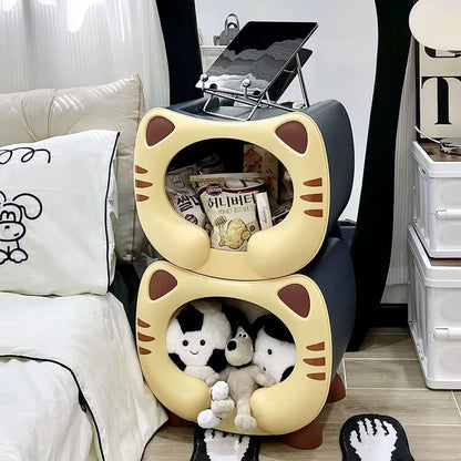 Modern Luxury Cartoon Cute Trendy Bedside Table Bedroom Bedside Table Toy Storage Nightstands Living Room Home Furniture