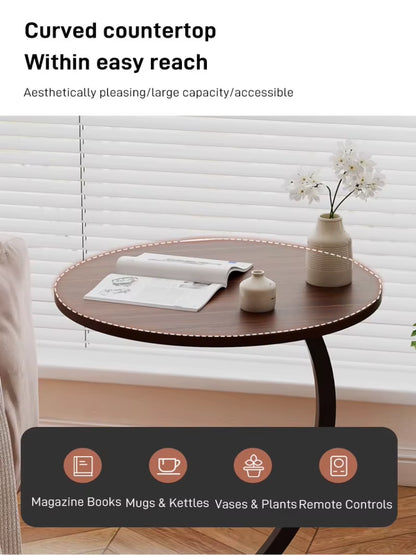 Small Apartment Light Luxury Bedside Small Coffee Table round Movable Small Table Mini Coffee Table