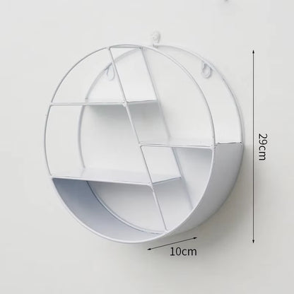 Wall Mounted Floating Shelves Decorative Shelves Circular Storage Rack Creative Plant Flower Pot Tray Nordic Home Decoration