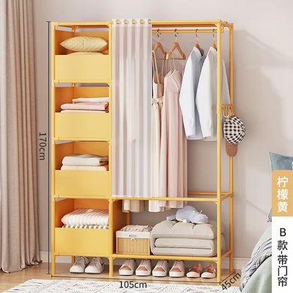 Wardrobe Clothes Hanger Storage Locker Open Closets Dressing Rooms Cabinets Folding Bed Wardrobes Assembly Closet for Clothes