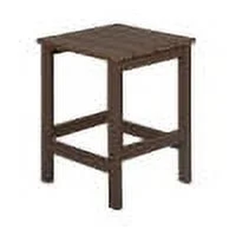 Garden Square Plastic Adirondack Outdoor Side Table, Dark Brown