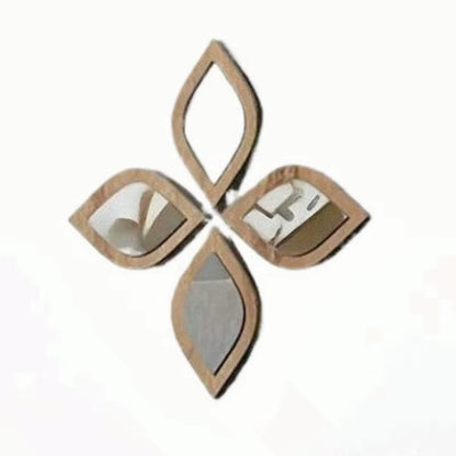 4PCS Boho Tear-Shaped Decorative Wall Mirrors, Acrylic Modern Mirror Wall Art, Bedroom, Office, Bedroom & Living Room Ornament