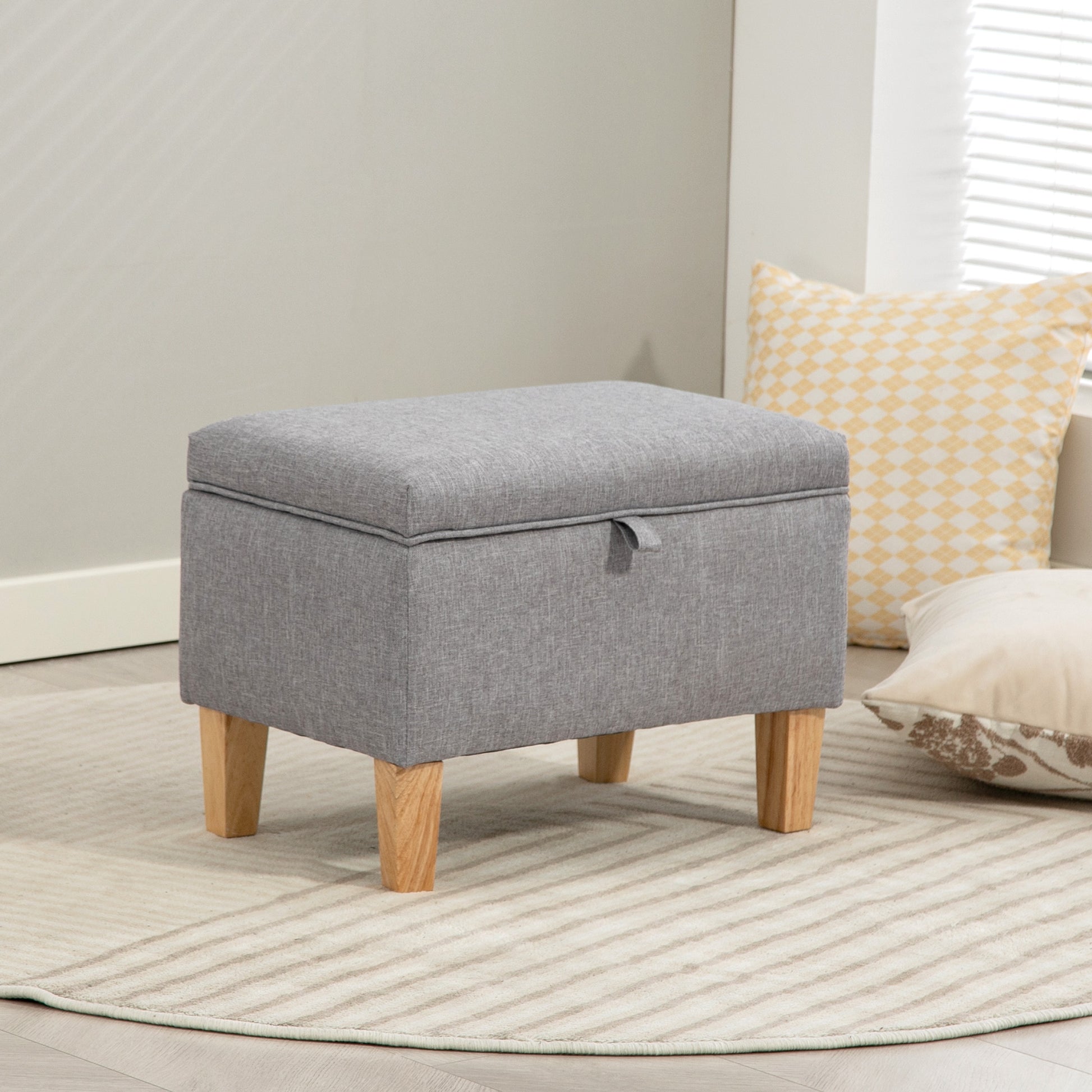 Linen Storage Ottoman for Storage Box, Bed End, Shoe Bench, Seating